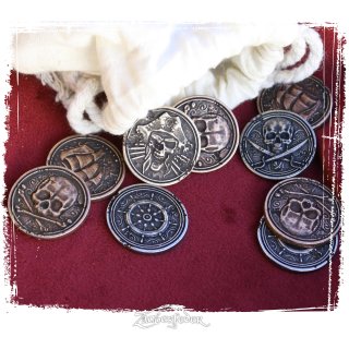 Münzset Piratenschatz (9 Münzen)