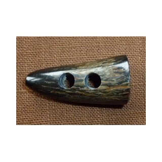 Hornknopf dunkelbraun, ca. 3,5 cm (1 Stk.)