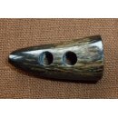 Hornknopf dunkelbraun, ca. 3,5 cm (1 Stk.)